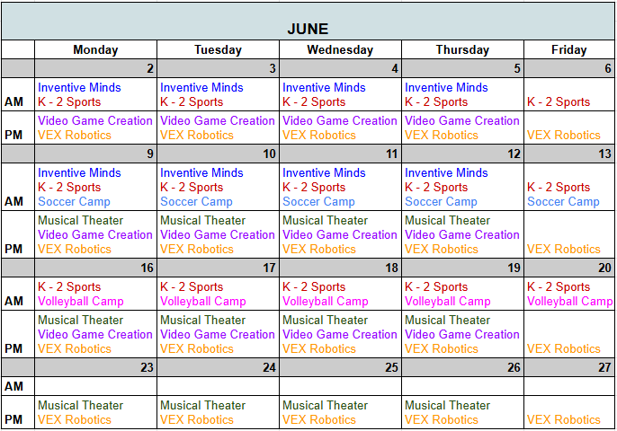 June Calendar Image